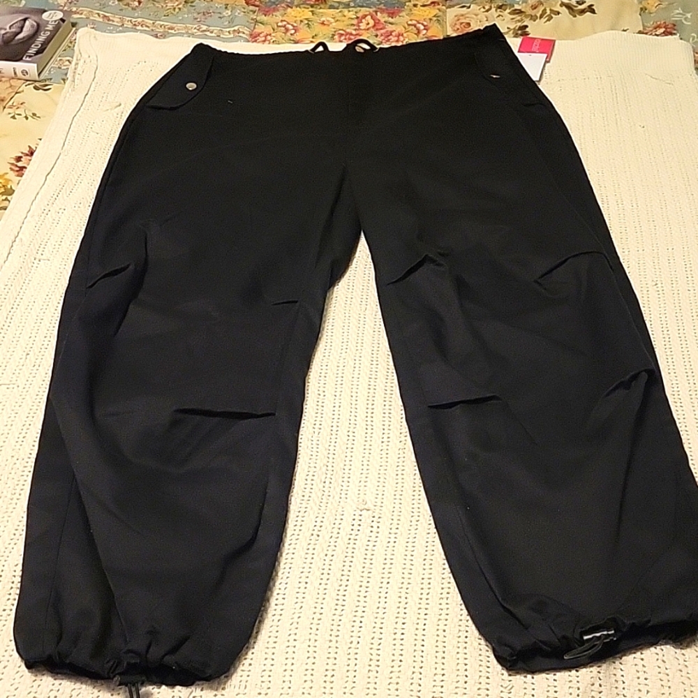 Black Drawstring Pants - image 1